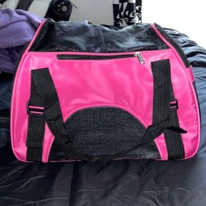 Pink cat carrier